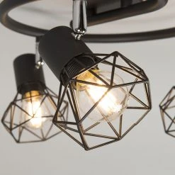 Schlussverkauf ✔️ QAZQA Art Deco Spot schwarz schwenk- und neigbar - Mosh 3 🎉 -Deckenleuchten Verkaufs-Shop 8888 93948 3