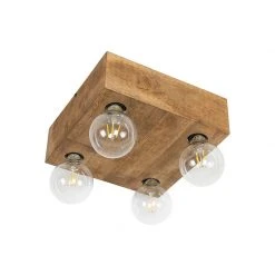 Bestpreis ⌛ QAZQA Land Deckenleuchte dunkles Holz 4-Licht - Block 😀 23 Bestpreis ⌛ QAZQA Land Deckenleuchte dunkles Holz 4-Licht - Block 😀 -Deckenleuchten Verkaufs-Shop 8891 103025 11