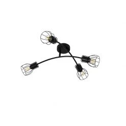 Rabatt 😉 QAZQA Moderne Deckenleuchte schwarz 60 cm 4-flammig verstellbar - Botu 🎁 -Deckenleuchten Verkaufs-Shop 8895 102391 9