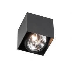 Blitzangebot 😍 QAZQA Professional Design-Spot schwarzes Quadrat AR111 - Box 👏 -Deckenleuchten Verkaufs-Shop 8905 105054 6