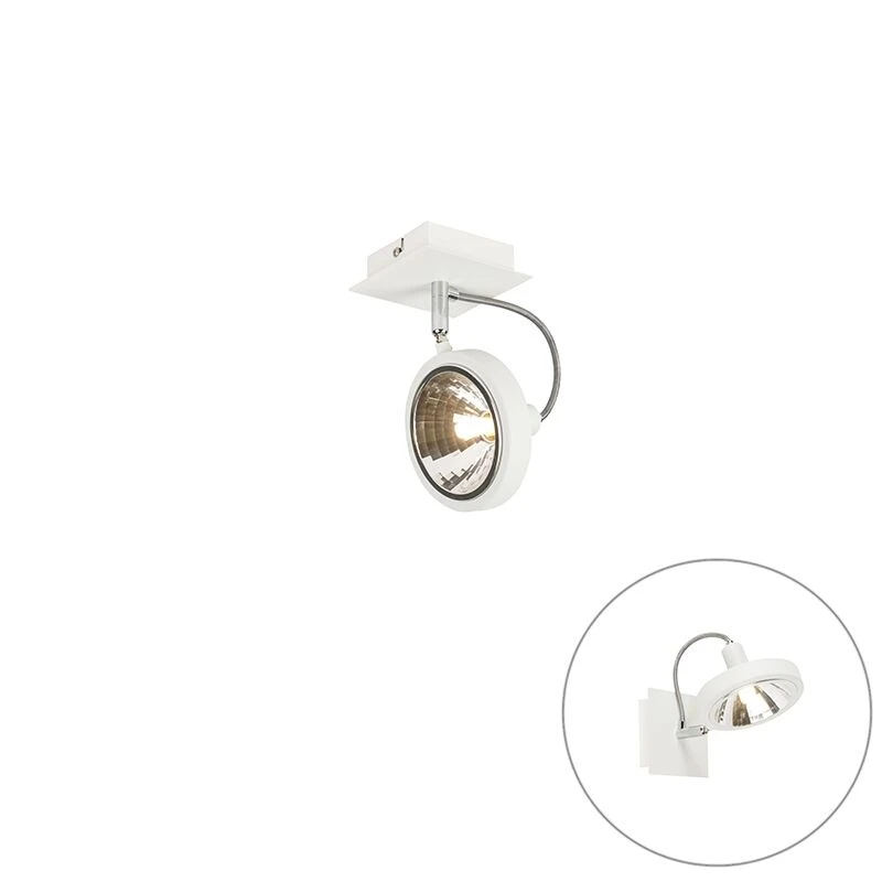 Schlussverkauf 🧨 QAZQA Design Spot weiß 1-flammig einstellbar - Nox 🛒 1 Schlussverkauf 🧨 QAZQA Design Spot weiß 1-flammig einstellbar - Nox 🛒