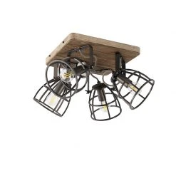 Top 10 👏 QAZQA Industriestrahler schwarz mit Holz verstellbar 4-Licht - Arthur ✔️ 27 Top 10 👏 QAZQA Industriestrahler schwarz mit Holz verstellbar 4-Licht - Arthur ✔️ -Deckenleuchten Verkaufs-Shop 8950 102430 13