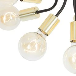 Aktion ⭐ QAZQA Moderne Deckenlampe schwarz mit goldenen 10-Lichtern - Juul 🤩 -Deckenleuchten Verkaufs-Shop 8950 104778 2