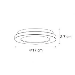 Bester Verkauf 🔔 QAZQA Deckenleuchte schwarz 17 cm inkl. LED 3-stufig dimmbar IP44 - Steve ⭐ -Deckenleuchten Verkaufs-Shop 8967 102734 4