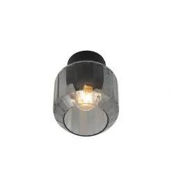 Bestes Angebot 🧨 QAZQA Moderne Deckenleuchte schwarz mit Rauchglas - Stiklo ❤️ -Deckenleuchten Verkaufs-Shop 8983 102910 4