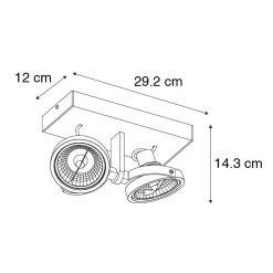Großhandel 🎁 QAZQA Professional Modernes Spotweiß 2-Licht - Master 111 ⭐ -Deckenleuchten Verkaufs-Shop 8989 102888 3