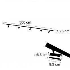 Blitzangebot ⭐ QAZQA Schienensystem mit 5 Punkten 1-phasig schwarz mit Gold - Jeana 🌟 -Deckenleuchten Verkaufs-Shop 8992 99265 3 1