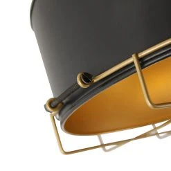 Am billigsten 🥰 QAZQA Industrielle Deckenleuchte schwarz mit Gold 35 cm - Barril 😀 -Deckenleuchten Verkaufs-Shop 8993 104876 4