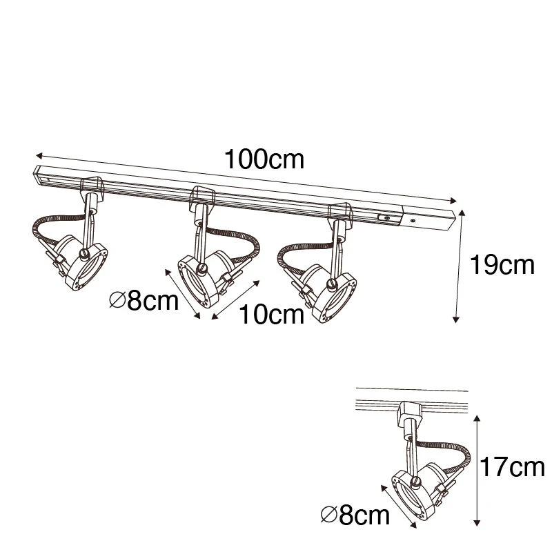 Besorgen ❤️ QAZQA Schienensystem mit 3 Spots 1-phasig schwarz - Sulux 🔥 4 Besorgen ❤️ QAZQA Schienensystem mit 3 Spots 1-phasig schwarz - Sulux 🔥 – Bild 4