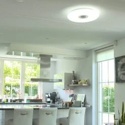 Aktion 😍 Shada Smarte Deckenleuchte weiß inkl. LED mit Lautsprecheroption - Clara 🤩 -Deckenleuchten Verkaufs-Shop 9063 105590 24