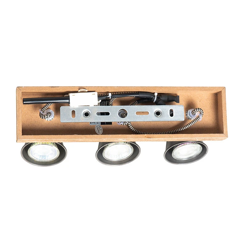 Rabatt 🌟 QAZQA Ländliche Deckenlampe schwarz mit Holz 3-flammig - Jelle 😉 11 Rabatt 🌟 QAZQA Ländliche Deckenlampe schwarz mit Holz 3-flammig - Jelle 😉 – Bild 11