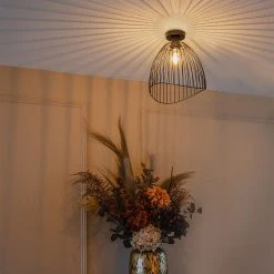 Rabatt 👏 QAZQA Design Deckenleuchte schwarz 29 cm - Pua ✨