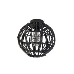 Schlussverkauf ✔️ QAZQA Ländliche Deckenlampe schwarz 30 cm - Canna 🥰 -Deckenleuchten Verkaufs-Shop 9105 104272 11