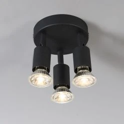 Neu ❤️ QAZQA Deckenstrahler im Industriedesign schwarz schwenkbar rund - Jeany 3 ❤️ -Deckenleuchten Verkaufs-Shop 9127 93277 3