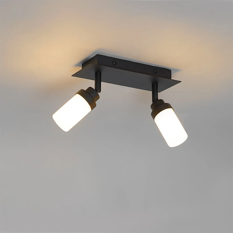 Bester Verkauf 😀 QAZQA Moderne badkamer spot zwart 2-lichts IP44 - Japie 🔔 12 Bester Verkauf 😀 QAZQA Moderne badkamer spot zwart 2-lichts IP44 - Japie 🔔 – Bild 12