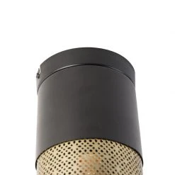 Beste Bewertungen von ⌛ QAZQA Industrielle Deckenlampe schwarz mit Gold - Raspi ❤️ -Deckenleuchten Verkaufs-Shop 9134 104459 7