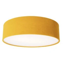 Bestpreis 💯 QAZQA Plafondlamp oker 40 cm met gouden binnenkant - Drum ⌛ -Deckenleuchten Verkaufs-Shop 9144 105484 4