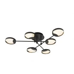 Aktion 🤩 QAZQA Deckenleuchte schwarz inkl. LED 3-Stufen dimmbar 6 Lichter - Patrick 🤩 -Deckenleuchten Verkaufs-Shop 9151 104516 8