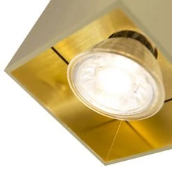 Angebote 🥰 QAZQA Moderner Aufbaustrahler Gold - Qubo 1 🛒 -Deckenleuchten Verkaufs-Shop 9153 94358 2