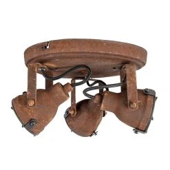 Schlussverkauf 👏 QAZQA Industrieller Spot im Rostdesign 3-Flammig - Sorra 😀 -Deckenleuchten Verkaufs-Shop 9168 96681 9