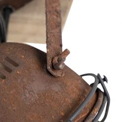 Budget 🤩 QAZQA Industriestrahler rostbraun mit Holz kippbar 2-Licht - Gina 🔥 -Deckenleuchten Verkaufs-Shop 9181 96673 7