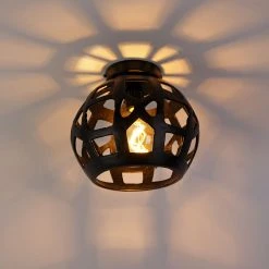 Beste Bewertungen von ✨ QAZQA Industrielle Deckenleuchte schwarz - Bobby 😉 -Deckenleuchten Verkaufs-Shop 9182 105072 9