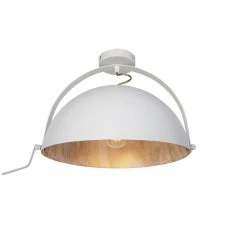 Bestes Angebot 👏 QAZQA Industrielle Deckenleuchte weiß mit gold neigbar - Magna 💯 -Deckenleuchten Verkaufs-Shop 9190 105334 10