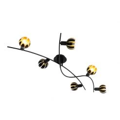 Top 10 🧨 QAZQA Design Deckenleuchte schwarz mit goldenen 6-Lichtern - Melone 🥰 -Deckenleuchten Verkaufs-Shop 9202 98449 11