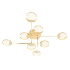 Top 10 🤩 QAZQA Deckenleuchte Gold inkl. LED 3-Stufen dimmbar 8 Lichter - Patrick ⭐ -Deckenleuchten Verkaufs-Shop 9204 104519 9