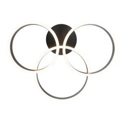 Auslauf 😉 QAZQA Deckenleuchte schwarz inkl. LED 3-Stufen dimmbar 3-Licht - Navara ⭐ -Deckenleuchten Verkaufs-Shop 9208 104003 9