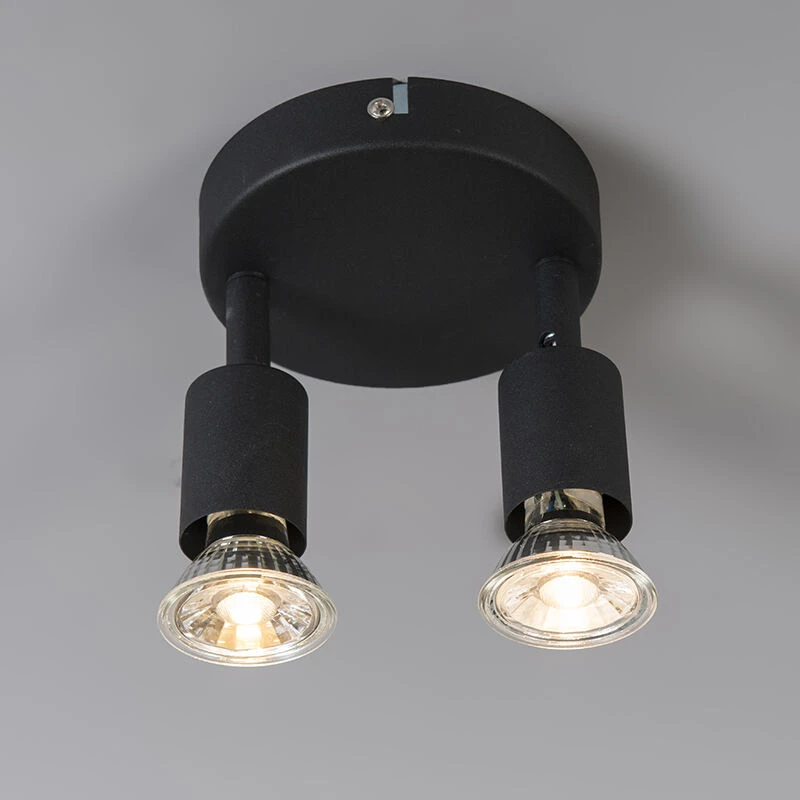 Am billigsten ⌛ QAZQA Industrial Spot schwarz kippbar rund - Jeany 2 👏 4 Am billigsten ⌛ QAZQA Industrial Spot schwarz kippbar rund - Jeany 2 👏 – Bild 4