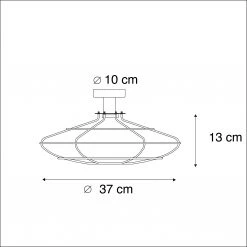 Schlussverkauf 🧨 QAZQA Vintage Deckenleuchte mit Drahtlampenschirm 37cm schwarz - Laurent 🔔 16 Schlussverkauf 🧨 QAZQA Vintage Deckenleuchte mit Drahtlampenschirm 37cm schwarz - Laurent 🔔 -Deckenleuchten Verkaufs-Shop 9223 97359 4