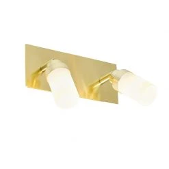 Bester Verkauf ✨ QAZQA Moderne badkamer spot messing 2-lichts IP44 - Japie 🧨 -Deckenleuchten Verkaufs-Shop 9241 105914 2