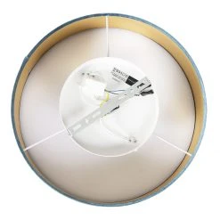 Brandneu 🥰 QAZQA Plafondlamp blauw 40 cm met gouden binnenkant - Drum ✨ -Deckenleuchten Verkaufs-Shop 9276 105485 8