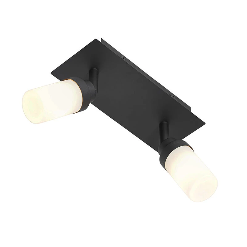 Bester Verkauf 😀 QAZQA Moderne badkamer spot zwart 2-lichts IP44 - Japie 🔔 9 Bester Verkauf 😀 QAZQA Moderne badkamer spot zwart 2-lichts IP44 - Japie 🔔 – Bild 9