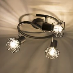 Schlussverkauf ✔️ QAZQA Art Deco Spot schwarz schwenk- und neigbar - Mosh 3 🎉 -Deckenleuchten Verkaufs-Shop 9300 93948 7