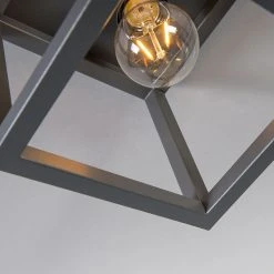 Coupon ❤️ QAZQA Industriedeckenleuchte anthrazit - Cage 1 🎉 -Deckenleuchten Verkaufs-Shop 9304 93353 6