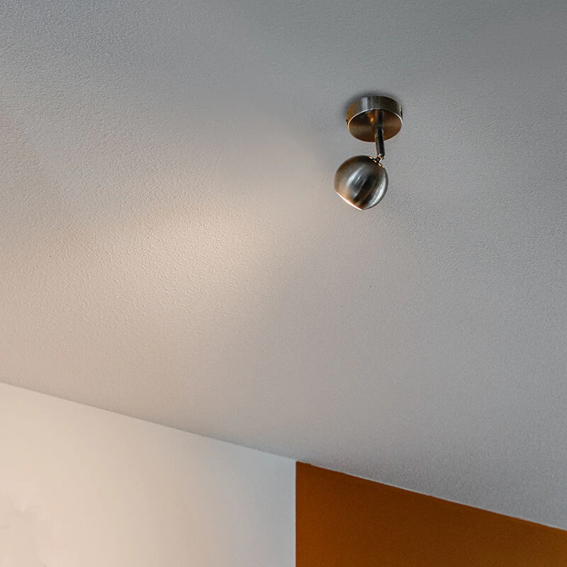 Rabatt 🔥 QAZQA Runder Spot im Retro-Stil Stahl 1-flammig - Gissi 😍 2 Rabatt 🔥 QAZQA Runder Spot im Retro-Stil Stahl 1-flammig - Gissi 😍 – Bild 2