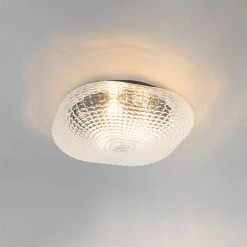 Aktion ⭐ QAZQA Klassische Deckenleuchte schwarz mit Klarglas 40 cm IP44 - Damian 🎁 -Deckenleuchten Verkaufs-Shop 9358 104983 11