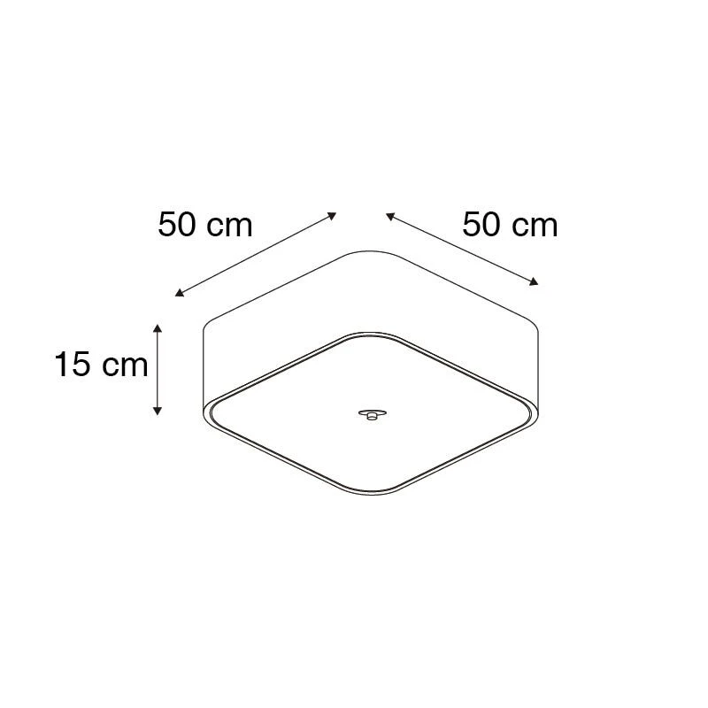 Top 10 🔥 QAZQA Deckenleuchte quadratisch weiß 50 cm - Drum deluxe Jute 🛒 4 Top 10 🔥 QAZQA Deckenleuchte quadratisch weiß 50 cm - Drum deluxe Jute 🛒 – Bild 4