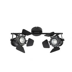 Aktion 🔔 QAZQA Industriestrahler schwarz 2-Licht mit Ventilen - Film 🎉 -Deckenleuchten Verkaufs-Shop 9392 96896 11