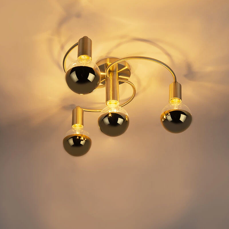 Billig 😉 QAZQA Art Deco Deckenleuchte Messing 4-flammig - Facil 😀 13 Billig 😉 QAZQA Art Deco Deckenleuchte Messing 4-flammig - Facil 😀 – Bild 13