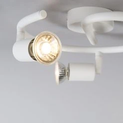 Bestpreis 🔔 QAZQA Moderne gepunktete weiße Locken – Jeany 3 ❤️ -Deckenleuchten Verkaufs-Shop 9397 93280 5