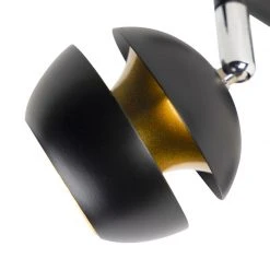 Brandneu ✔️ QAZQA Moderner Spot 2-Flammig schwarz mit goldener Innenseite - Buell Deluxe 🧨 18 Brandneu ✔️ QAZQA Moderner Spot 2-Flammig schwarz mit goldener Innenseite - Buell Deluxe 🧨 -Deckenleuchten Verkaufs-Shop 9397 97927 4