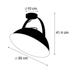 Angebote ⭐ QAZQA Industrielle Deckenleuchte schwarz mit Gold verstellbar - Magnax ⌛ -Deckenleuchten Verkaufs-Shop 9413 102506 4