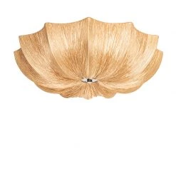 Angebote ⌛ QAZQA Design-Deckenlampe beige Seide 52 cm 3-flammig - Plu 🤩 -Deckenleuchten Verkaufs-Shop 9414 105323 11