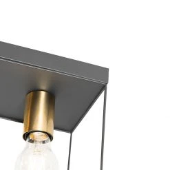 Bester Verkauf 👍 QAZQA Minimalistische plafondlamp zwart met goud 4-lichts - Kodi 🛒 -Deckenleuchten Verkaufs-Shop 9415 105607 4