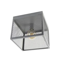 Bestpreis 🔥 QAZQA Industrielle Deckenleuchte Antik Silber - Cage Robusto ❤️ -Deckenleuchten Verkaufs-Shop 9421 99095 10