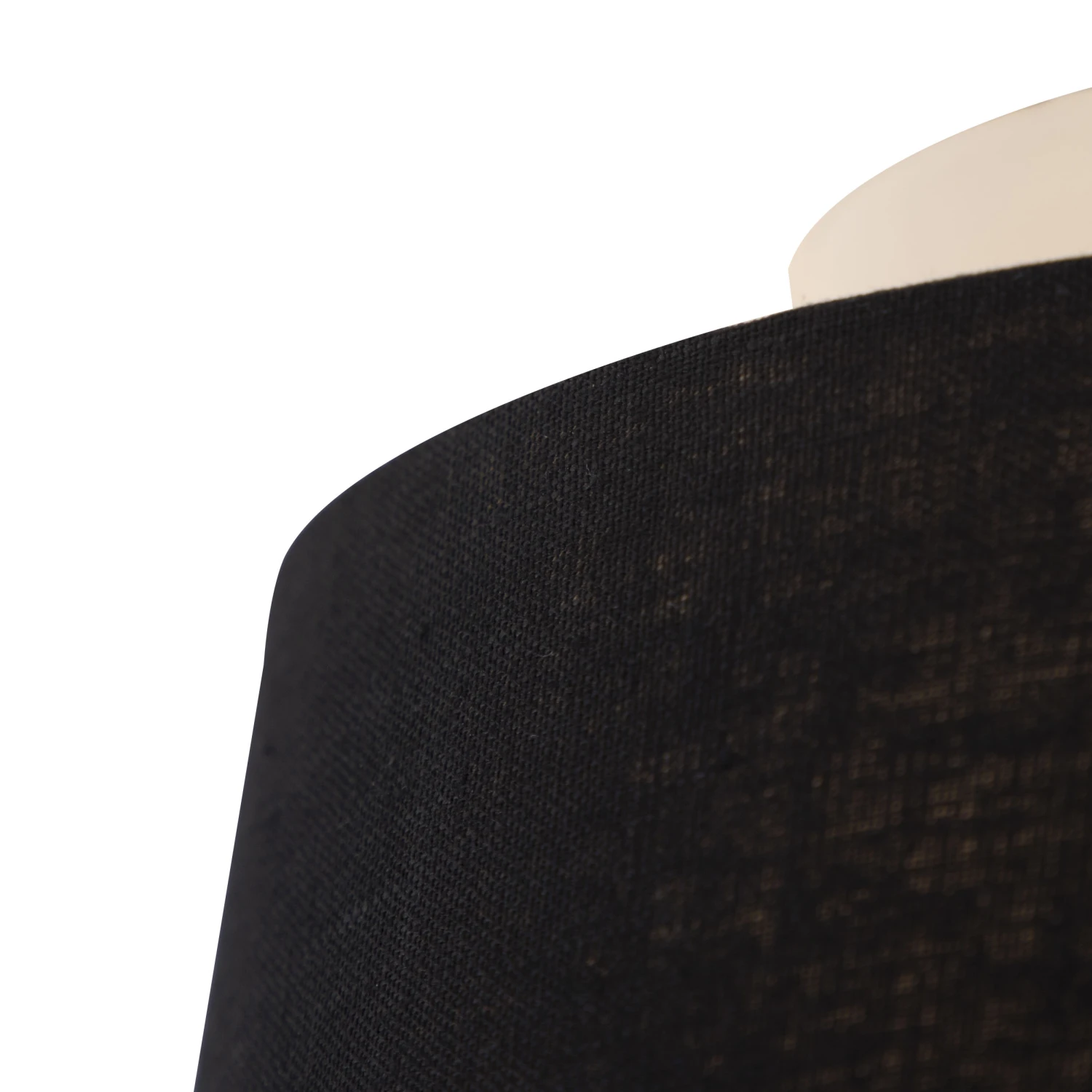 Bestes Angebot 💯 QAZQA Deckenleuchte mit Leinenschirm schwarz 25 cm - Combi weiß ✨ 2 Bestes Angebot 💯 QAZQA Deckenleuchte mit Leinenschirm schwarz 25 cm - Combi weiß ✨ – Bild 2