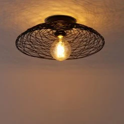 Blitzangebot 🎉 QAZQA Orientalische Deckenleuchte schwarz 40 cm - Glan 🤩 -Deckenleuchten Verkaufs-Shop 9465 103106 10